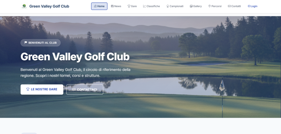 Pannello Admin - Configurazione Homepage